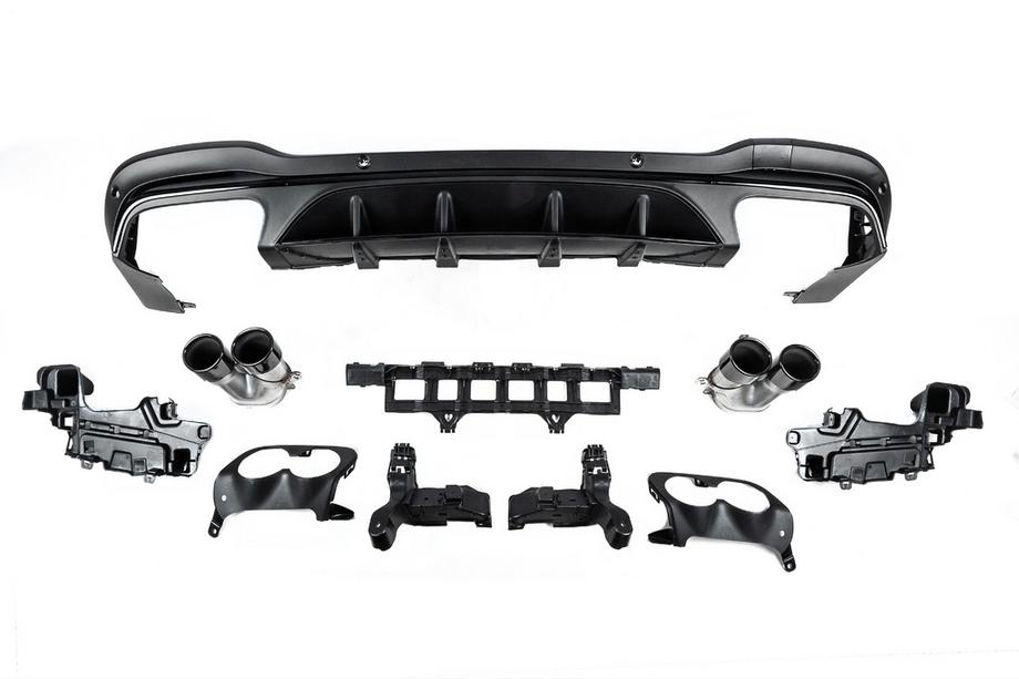 Mercedes GLC X253 2015-2022 Diffusore posteriore con terminali di scarico (Design AMG43) Foto 3