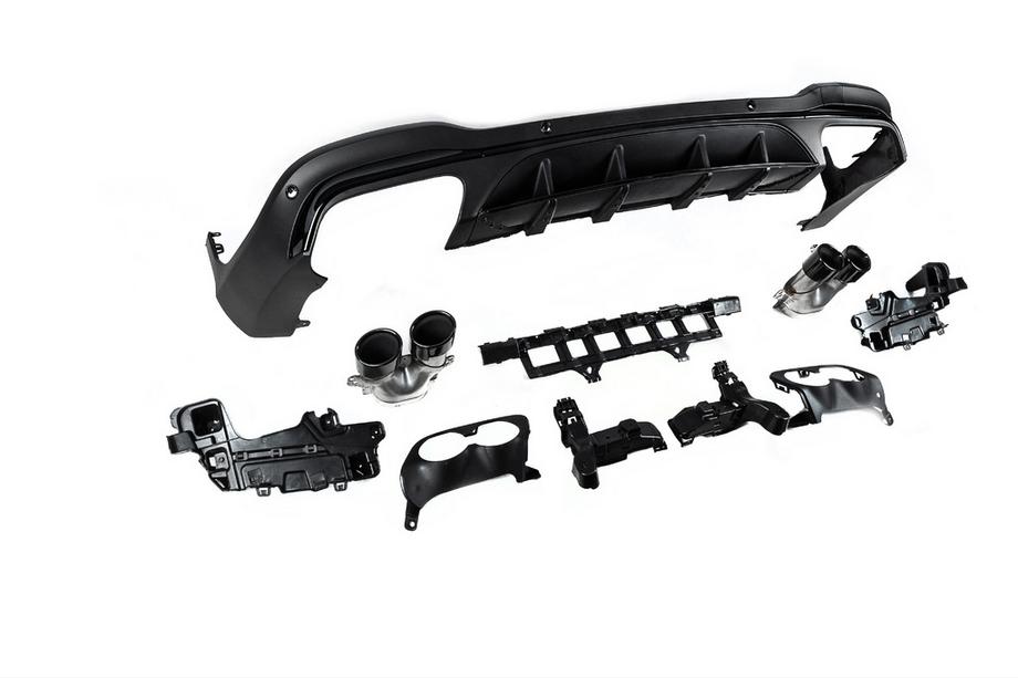 Mercedes GLC X253 2015-2022 Diffusore posteriore con terminali di scarico (Design AMG43) Foto 6