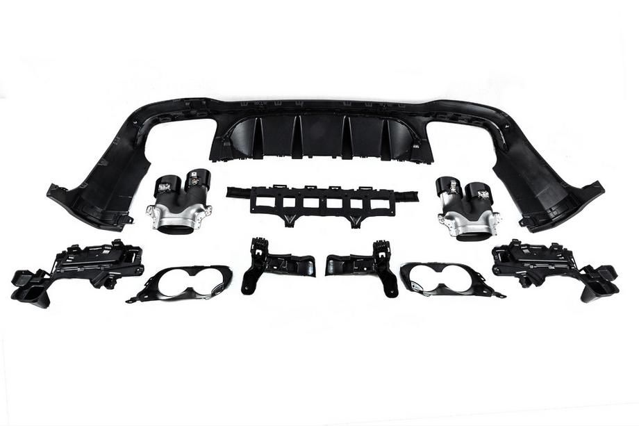 Mercedes GLC X253 2015-2022 Diffusore posteriore con terminali di scarico (Design AMG43) Foto 7