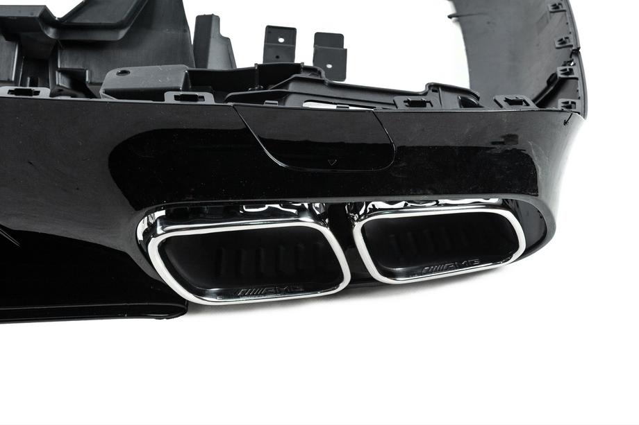 Mercedes CLS C257 2018- Diffusore posteriore con terminali di scarico (Design GT63) Foto 7