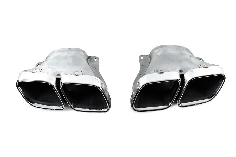Mercedes CLS C257 2018- Diffusore posteriore con terminali di scarico (Design GT63) Foto 13