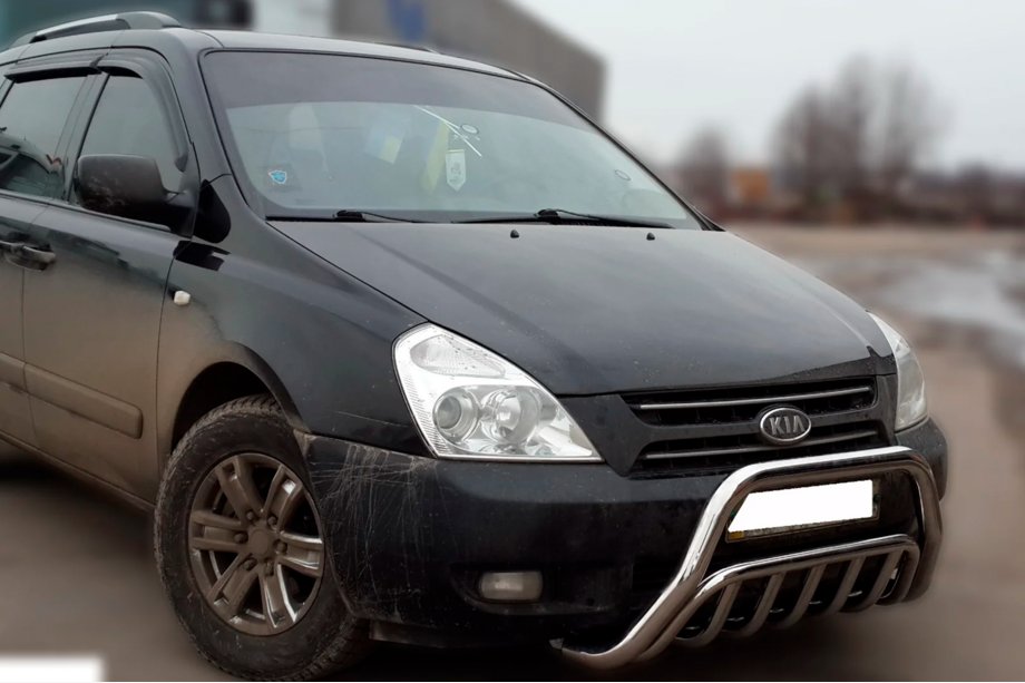 Kia Carnival 2002-2013 Protezione Anteriore WT002 (2006-2013, Acciaio Inox) Foto 2