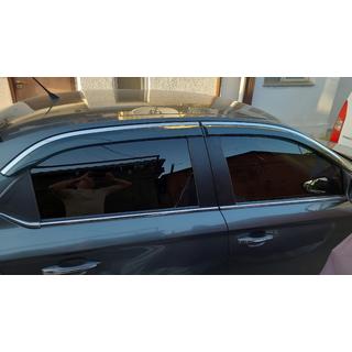 Deflettori Finestrini con Modanatura Cromata Niken Luxury (4 pz) Citroen C-Elysee 2013-2022 foto 3