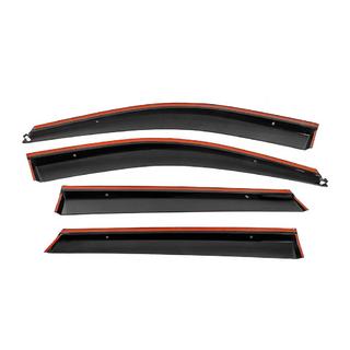 Deflettori Finestrini con Modanatura Cromata Niken Luxury (4 pz) Hyundai Santa Fe 3 2012-2018 foto 3
