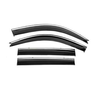 Deflettori Finestrini con Modanatura Cromata Niken Luxury (4 pz) Toyota Land Cruiser Prado 120 2002-2009 foto 2