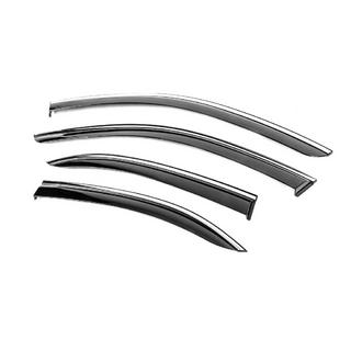 Deflettori Finestrini con Modanatura Cromata Niken Luxury (SD, 4 pz) Mercedes C-class W204 2007-2015 foto 2