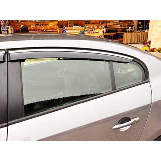 Deflettori Finestrini con Modanatura Cromata Niken Luxury (4 pz) foto 4