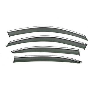 Deflettori Finestrini con Modanatura Cromata Niken Luxury (SD, 4 pz) Skoda Octavia II A5 2006-2010 foto 1