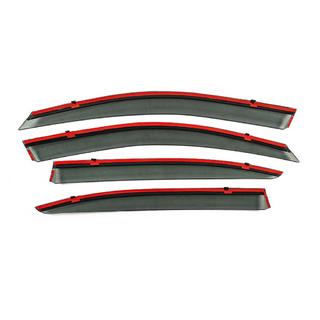 Deflettori Finestrini con Modanatura Cromata Niken Luxury (SD, 4 pz) Skoda Octavia II A5 2006-2010 foto 4