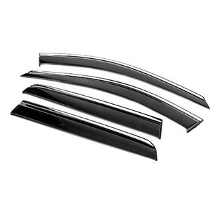 Deflettori Finestrini con Modanatura Cromata Niken Luxury (4 pz) Volvo XC90 2002-2014 foto 3