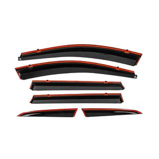 Deflettori finestrini con profilo cromato Niken Luxury (6 pz) foto 3