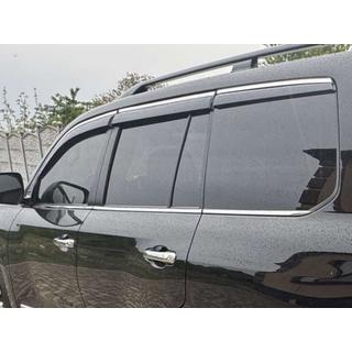 Deflettori Finestrini con Modanatura Cromata Niken Luxury (2008-2015, 6 pz) Lexus LX570/450d 2008-2022 foto 3
