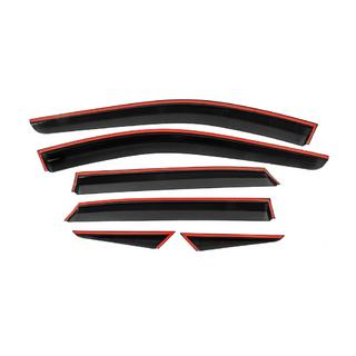 Deflettori finestrini con profilo cromato Niken Luxury (6 pz) Nissan Qashqai 2021- foto 3