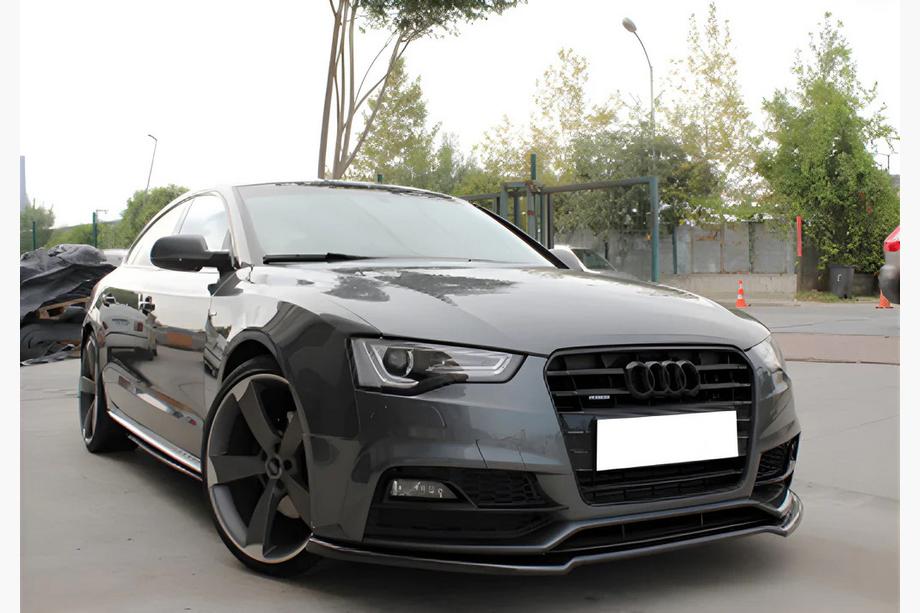 Audi A6 C7 2011–2018 Lip spoiler anteriore DPT V-2 (per S-Line, 2011-2014) (nero lucido) Foto 3