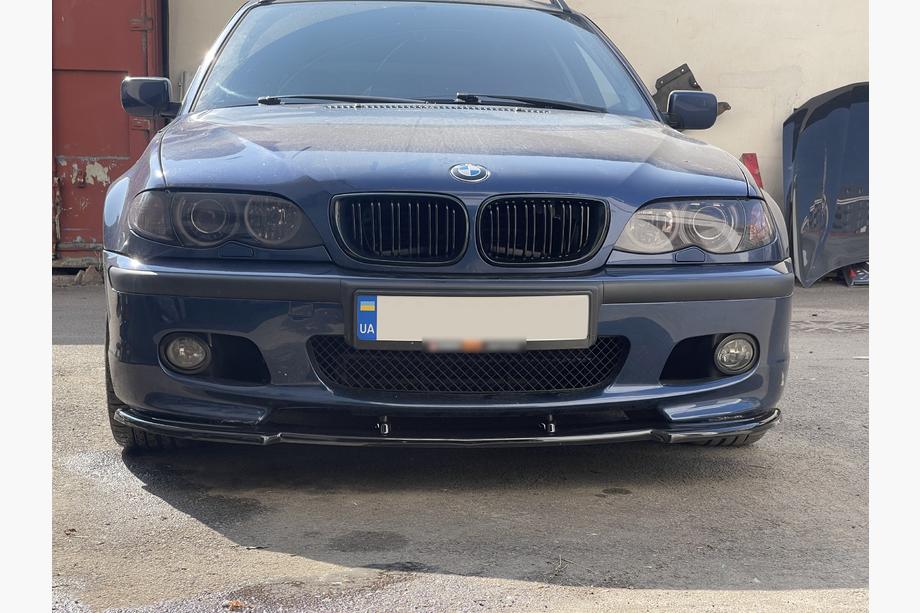 BMW 3 Series E46 1998-2006 Labbro anteriore DPT V-1 (Per M Sport, Nero Lucido) Image
