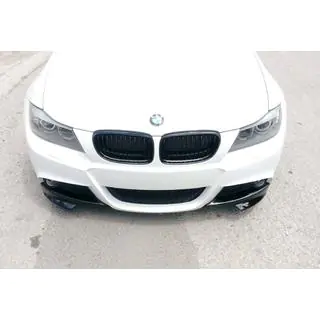 Estensioni Front Flap DPT (per E90 M-Sport 2008-2011, Nero Lucido, 2 pz) foto 3