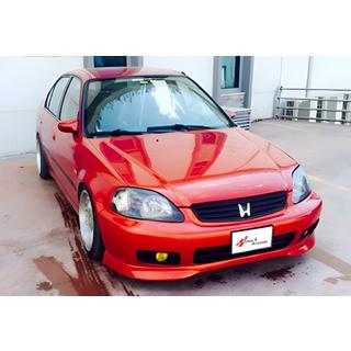 Labbro anteriore DPT V-2 (Nero Lucido) Honda Civic 1995-2001 foto 2