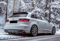 Audi A3 2012-2020 Diffusore Posteriore DPT V-1 (2012-2016, HB, Nero Lucido) foto 1