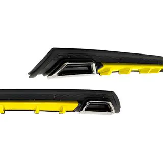 Diffusore Posteriore Universale DPT V-10 (ABS) (Giallo+Nero Lucido)