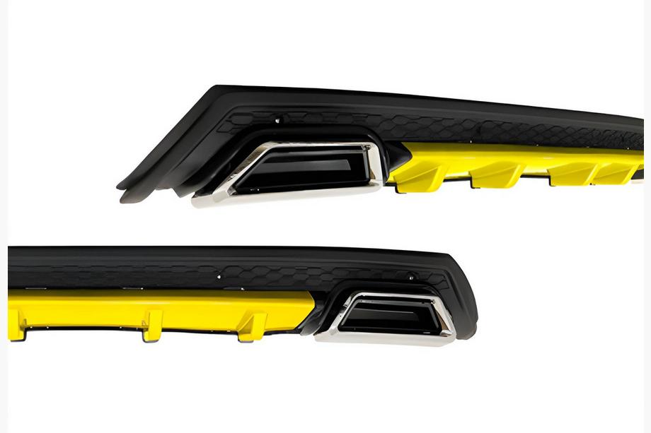Diffusore Posteriore Universale DPT V-10 (ABS) (Giallo+Nero Lucido) Foto 1