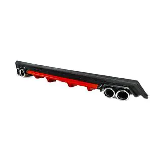 Diffusore Posteriore Universale DPT V-13 (ABS) (Rosso+Nero Lucido) foto 2