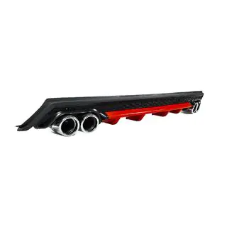 Diffusore Posteriore Universale DPT V-13 (ABS) (Rosso+Nero Lucido) foto 3