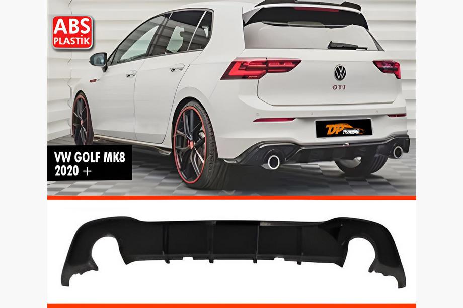 Volkswagen Golf 8 2019- Diffusore Posteriore DPT V-1 (Nero Lucido) Image
