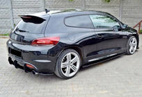 Volkswagen Scirocco 2008-2017 Diffusore Posteriore DPT V-4 (2008-2017, Nero Lucido) foto 4