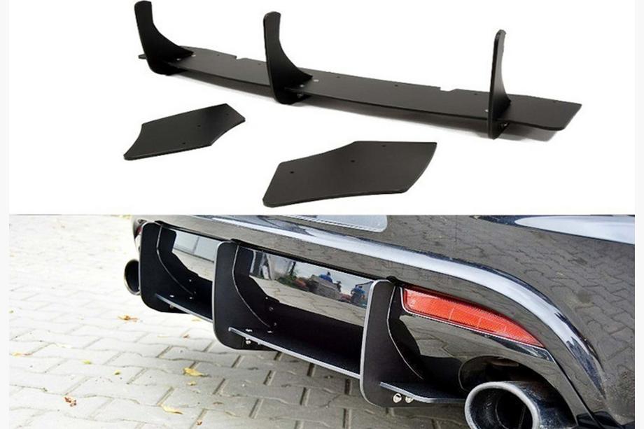 Volkswagen Scirocco 2008-2017 Diffusore Posteriore DPT V-4 (2008-2017, Nero Lucido) Image