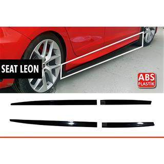 Minigonne Laterali DPT V-5 (Nero Lucido) Seat Leon 2013-2020