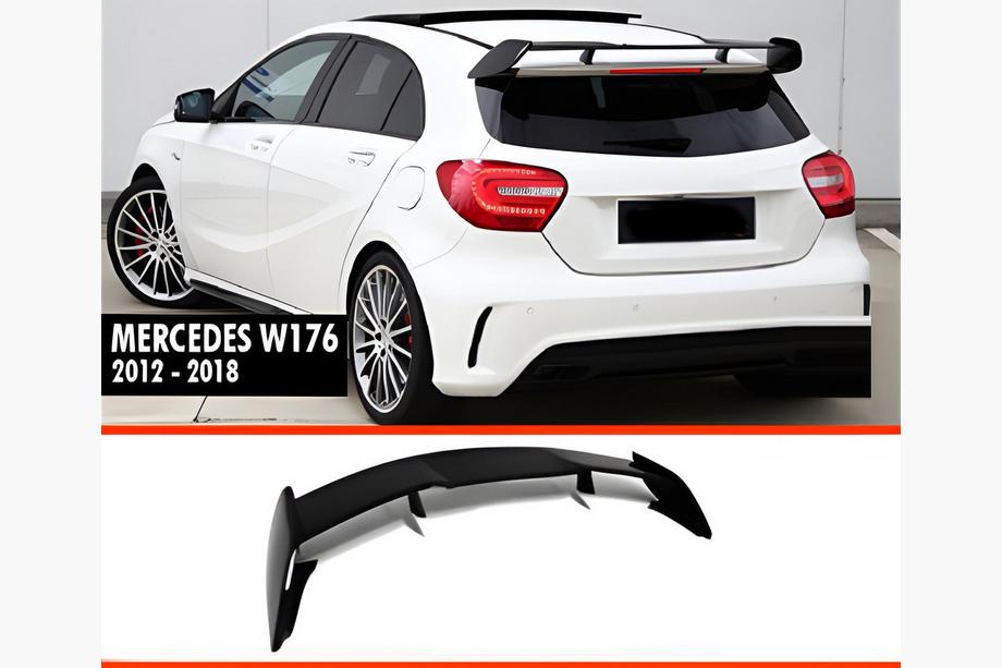 Mercedes A-class W176 2012-2018 Spoiler DPT V-2 (Nero Lucido) Image