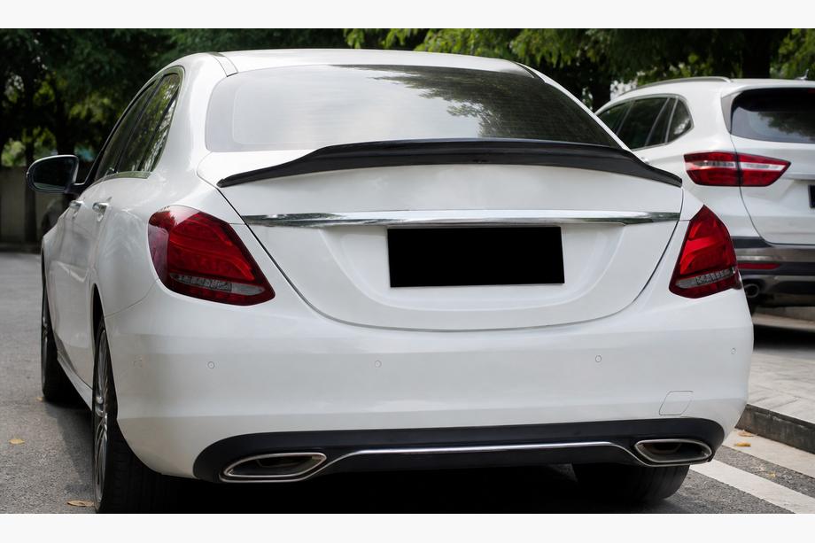 Mercedes C-class W205 2014-2021 Spoiler DPT V-2 (Nero Lucido) Foto 1