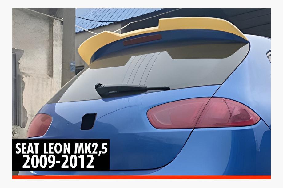 Seat Leon 2005-2012 Spoiler Posteriore DPT V-3 (2009-2012, Nero Lucido) Image