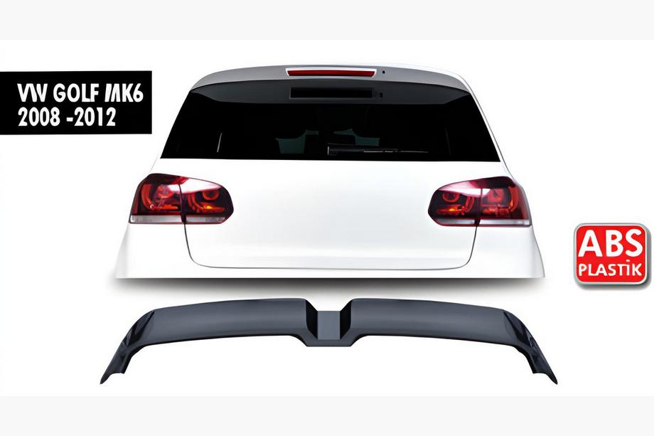 Volkswagen Golf 6 2008-2014 Spoiler DPT V-3 (HB, Nero Lucido) Image