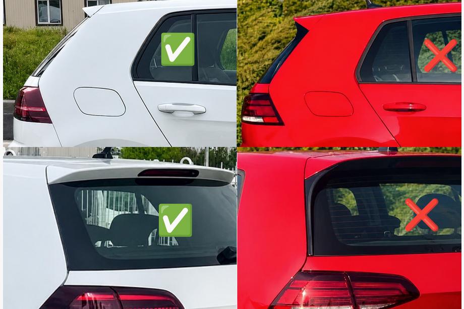 Volkswagen Golf 7/E-Golf 2012-2020 Spoiler DPT V-8 (HB, Nero Lucido) Foto 6