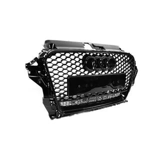 Griglia Anteriore RS-Style con Scritta Quattro (2012-2016, nera) Audi A3 2012-2020 foto 3