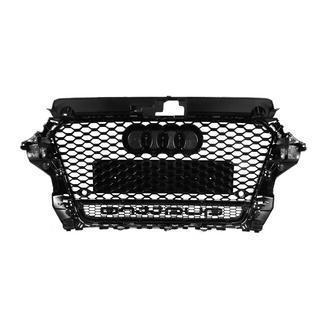 Griglia Anteriore RS-Style con Scritta Quattro (2012-2016, nera) Audi A3 2012-2020 foto 4
