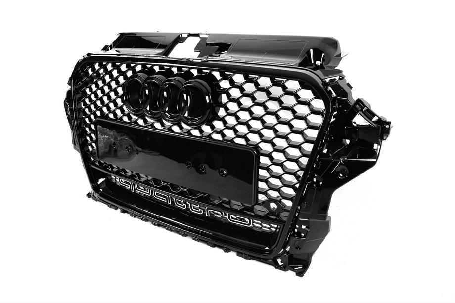 Audi A3 2012-2020 Griglia Anteriore RS-Style con Scritta Quattro (2012-2016, nera) Foto 2