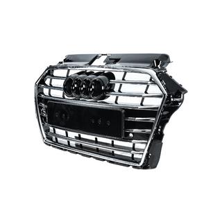 Griglia Anteriore S-Style (2016-2020, Nera con Cromo) Audi A3 2012-2020 foto 2