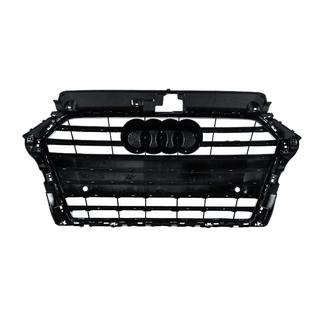 Griglia Anteriore S-Style (2016-2020, Nera con Cromo) Audi A3 2012-2020 foto 4