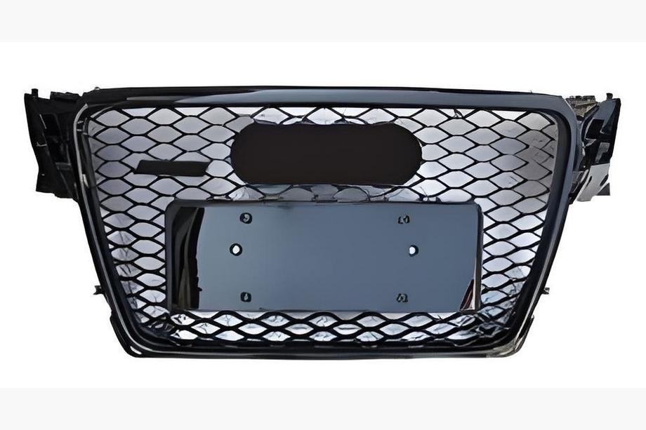 Audi A4 B8 2007-2015 Griglia Anteriore RS-Style V-1 (2007-2011, nera con cromo) Foto 1
