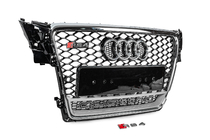 Audi A4 B8 2007-2015 Griglia anteriore con scritta Quattro RS-style (2007-2011, nera) foto 3