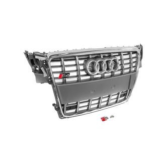 Griglia anteriore RS-Style (2007-2011, grigia con cromo) Audi A4 B8 2007-2015 foto 3