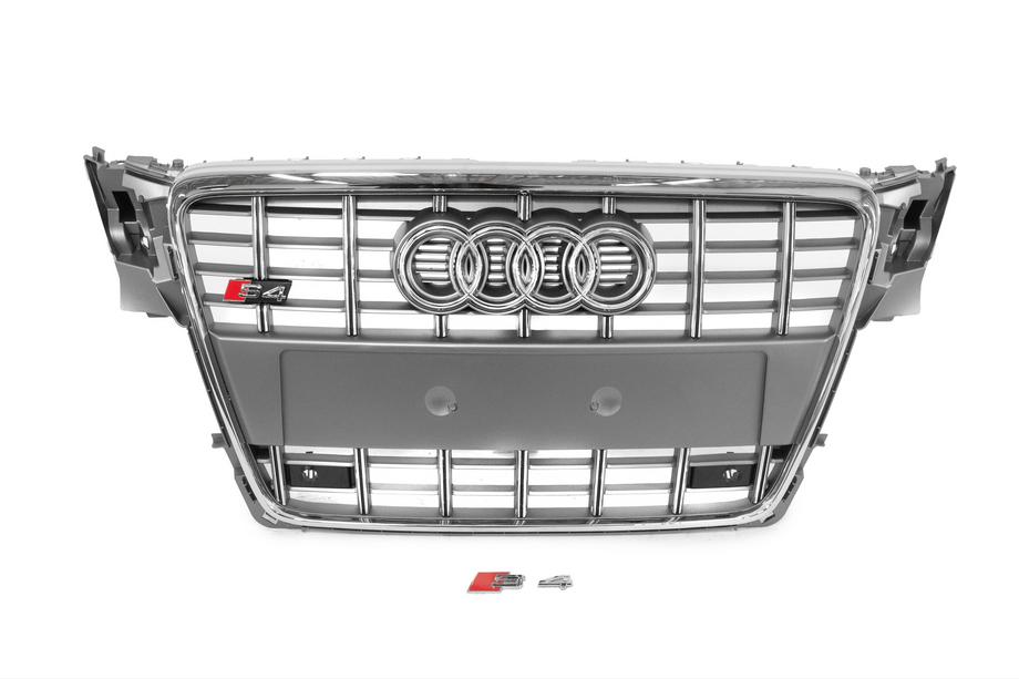 Audi A4 B8 2007-2015 Griglia anteriore RS-Style (2007-2011, grigia con cromo) Foto 1