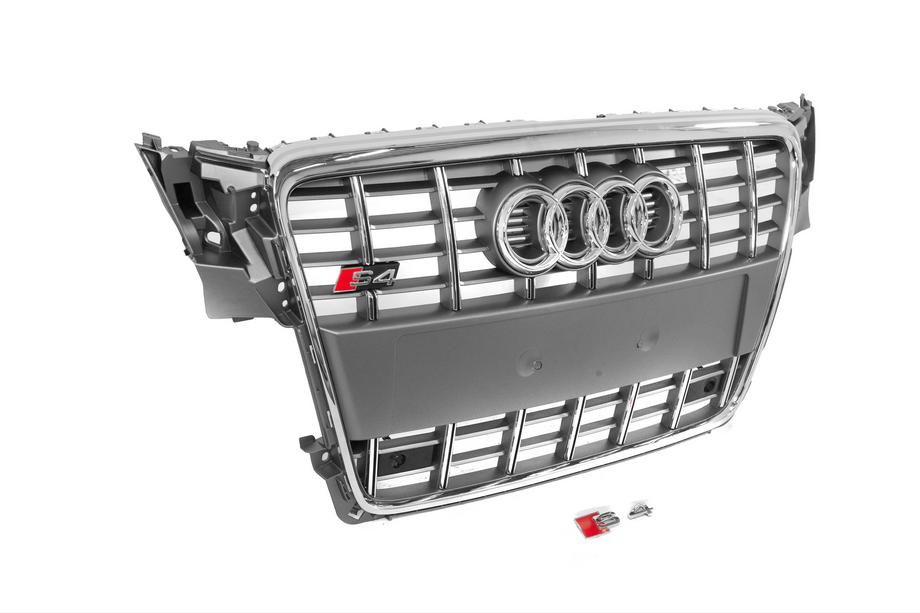 Audi A4 B8 2007-2015 Griglia anteriore RS-Style (2007-2011, grigia con cromo) Foto 3