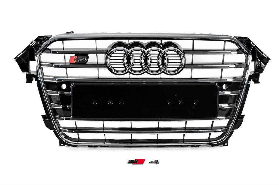 Audi A4 B8 2007-2015 Griglia anteriore S-Style (2012-2015, nera con cromo) Image