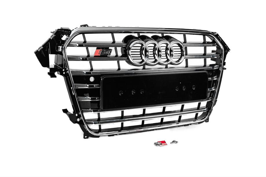 Audi A4 B8 2007-2015 Griglia anteriore S-Style (2012-2015, nera con cromo) Foto 3