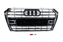 Audi A4 B9 2015-2024 Griglia anteriore S-style (2015-2019, cromata+nera) foto 1
