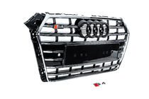Audi A4 B9 2015-2024 Griglia anteriore S-style (2015-2019, cromata+nera) foto 3