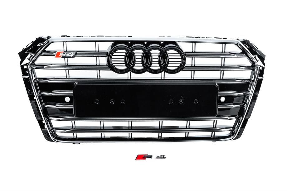 Audi A4 B9 2015-2024 Griglia anteriore S-style (2015-2019, cromata+nera) Image